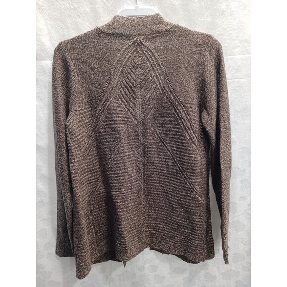 CROFT & BARROW WOMENS OPEN FRONT CHESTNUT KNIT CARDIGAN SWEATER SIZE SMALL NWT - Picture 4 of 6
